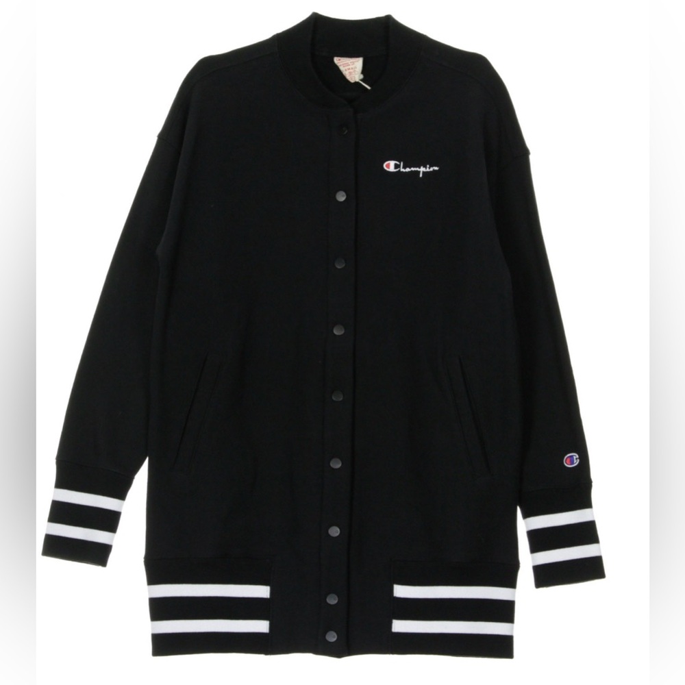 Champion Women's Black and White Varsity Jacket